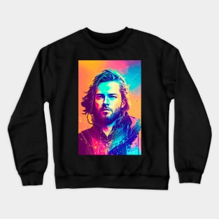 night city cyberpunk, cyberpunk art, neon art v47 Crewneck Sweatshirt